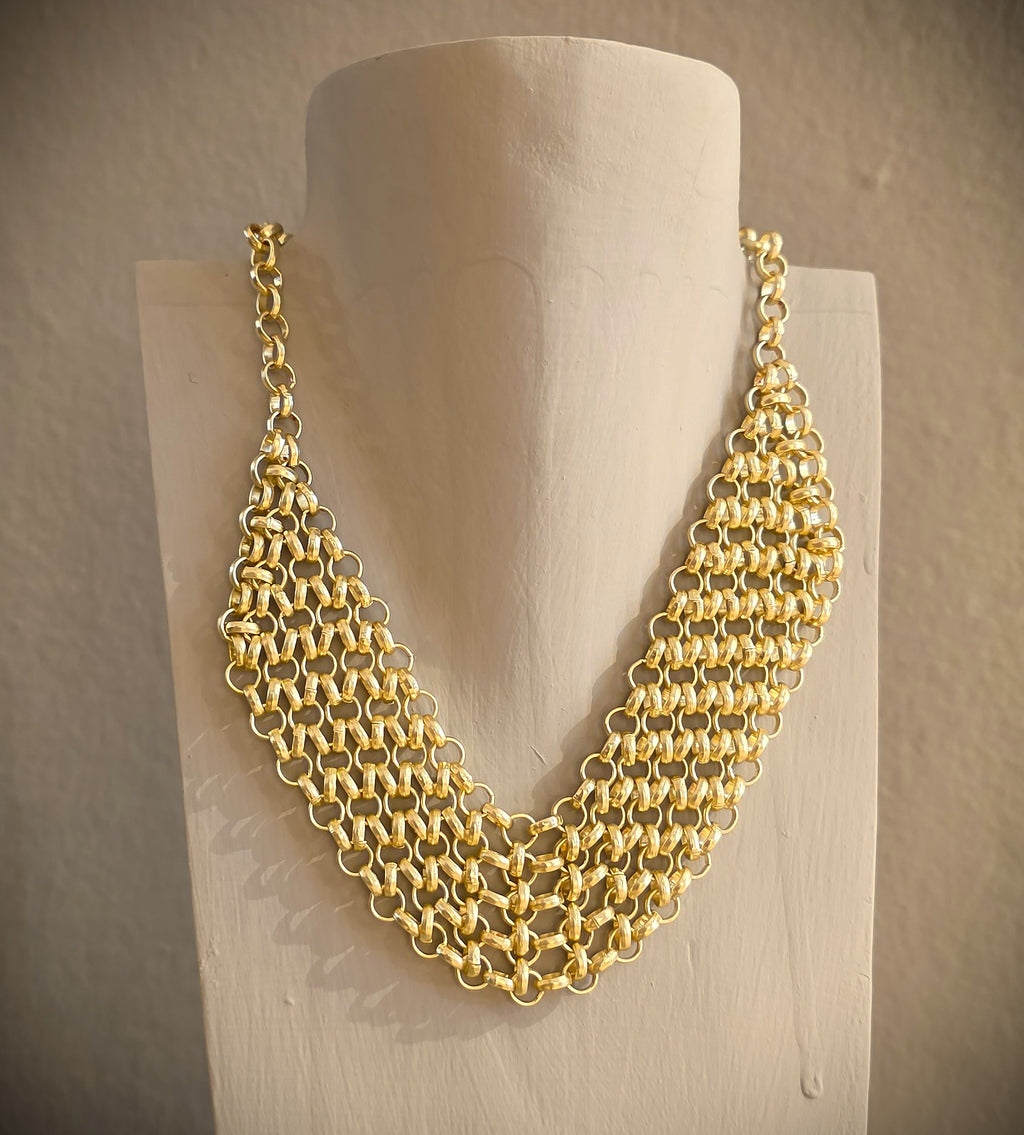 Choker in ottone dorato